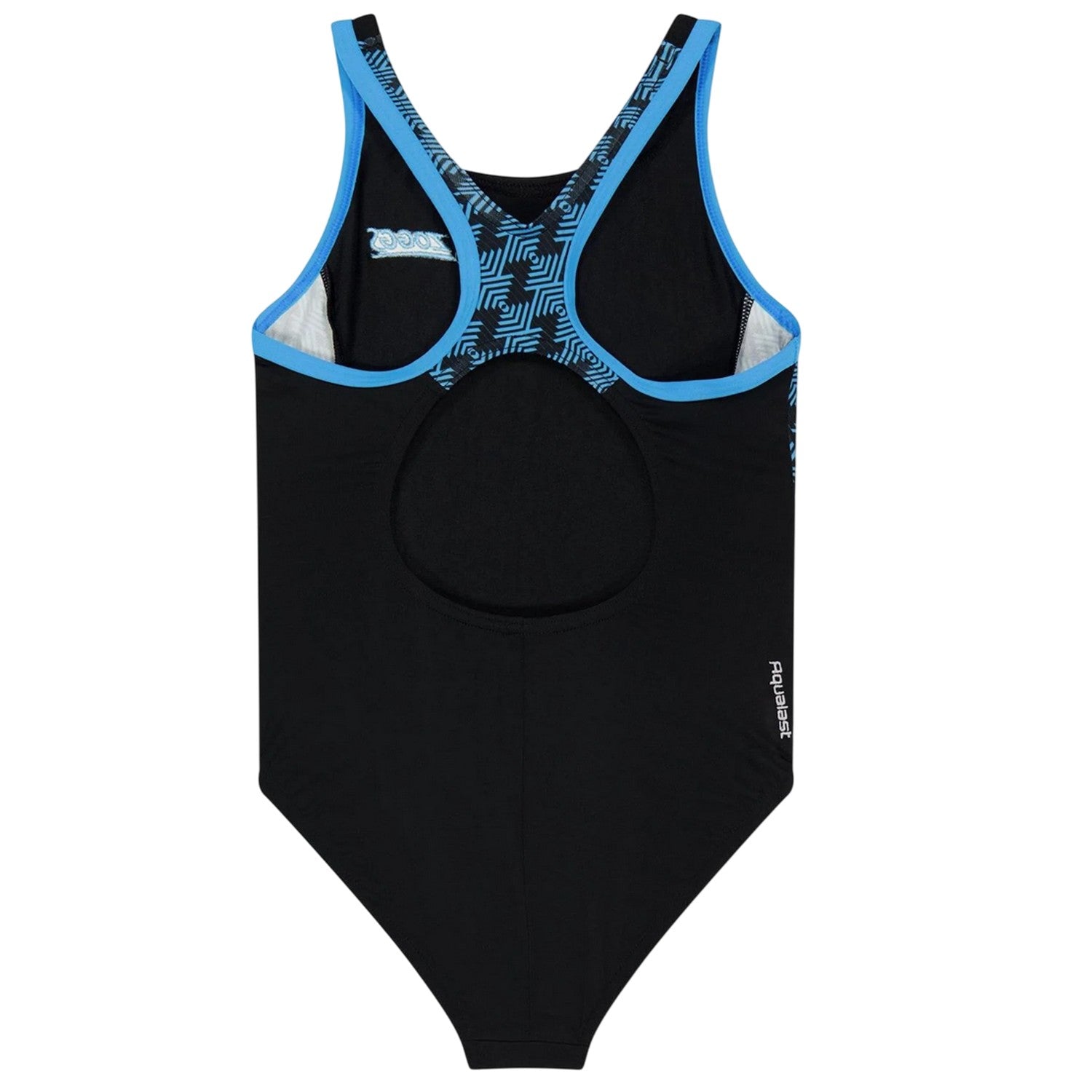 Black - Back - Zoggs Girls Splashback One Piece Swimsuit