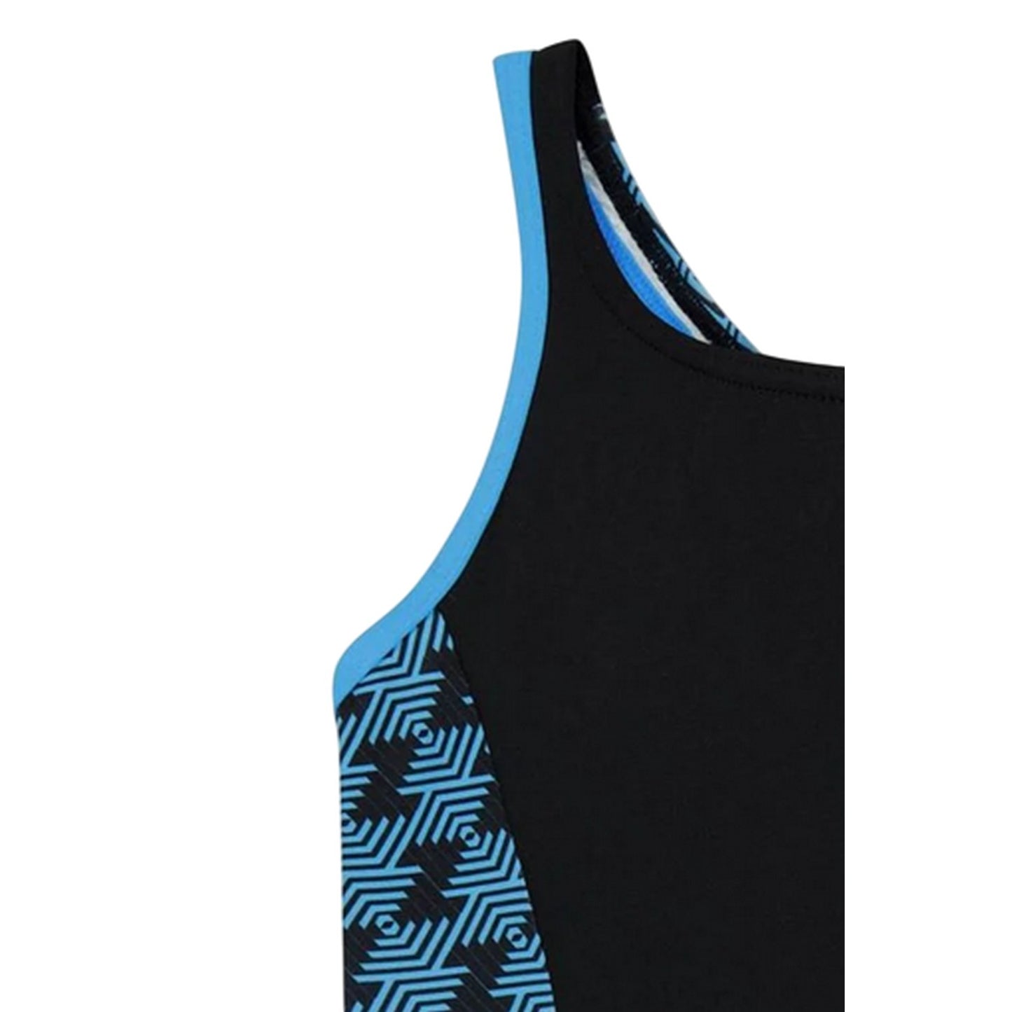 Black - Side - Zoggs Girls Splashback One Piece Swimsuit