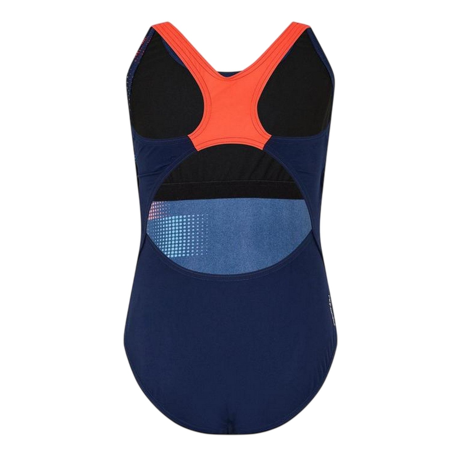 Blue - Back - Zoggs Womens-Ladies Actionback Pixel One Piece Swimsuit