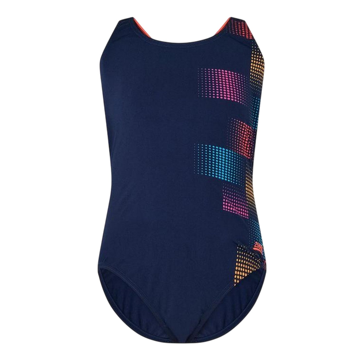 Blue - Front - Zoggs Womens-Ladies Actionback Pixel One Piece Swimsuit