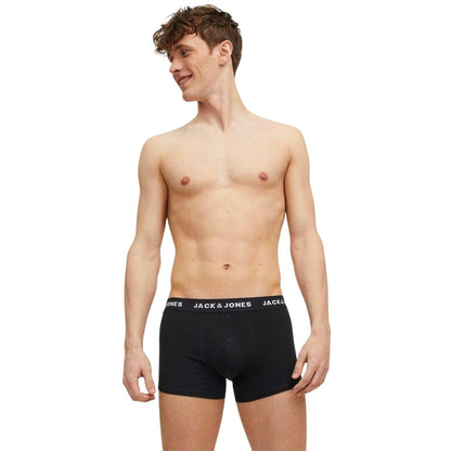 Black - Side - Jack And Jones Mens Cotton Blend Boxer Shorts (Pack of 10)