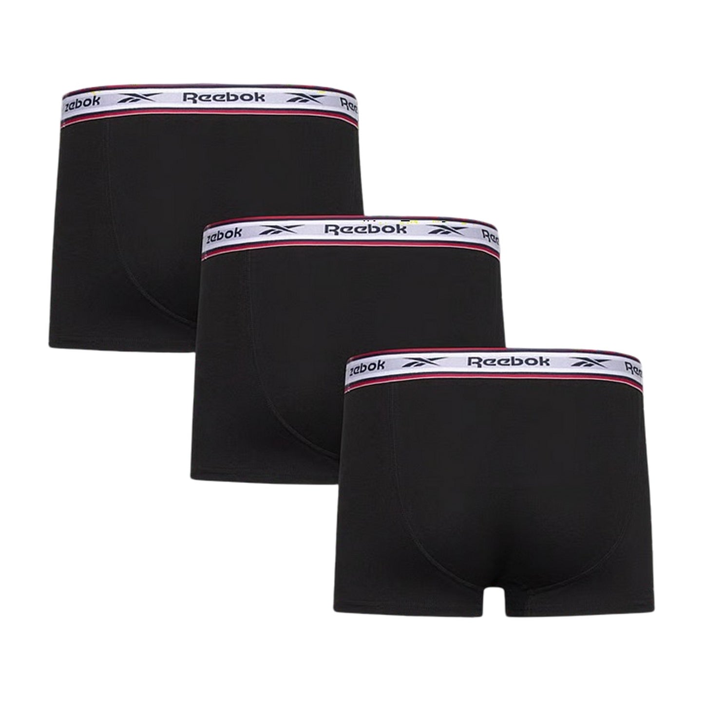 Black - Back - Reebok Mens Boxer Shorts (Pack of 3)