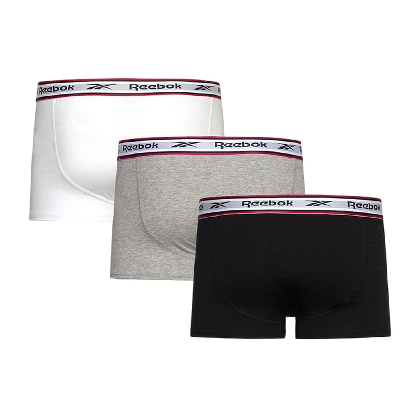 Black-White-Grey - Back - Reebok Mens Boxer Shorts (Pack of 3)