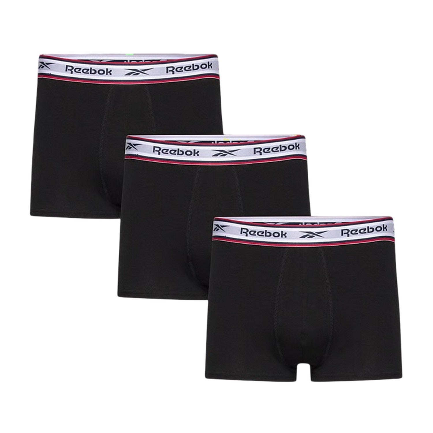Black - Front - Reebok Mens Boxer Shorts (Pack of 3)