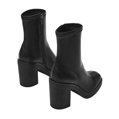 Black - Back - Steve Madden Womens-Ladies Mesmerize Block Heel Ankle Boots