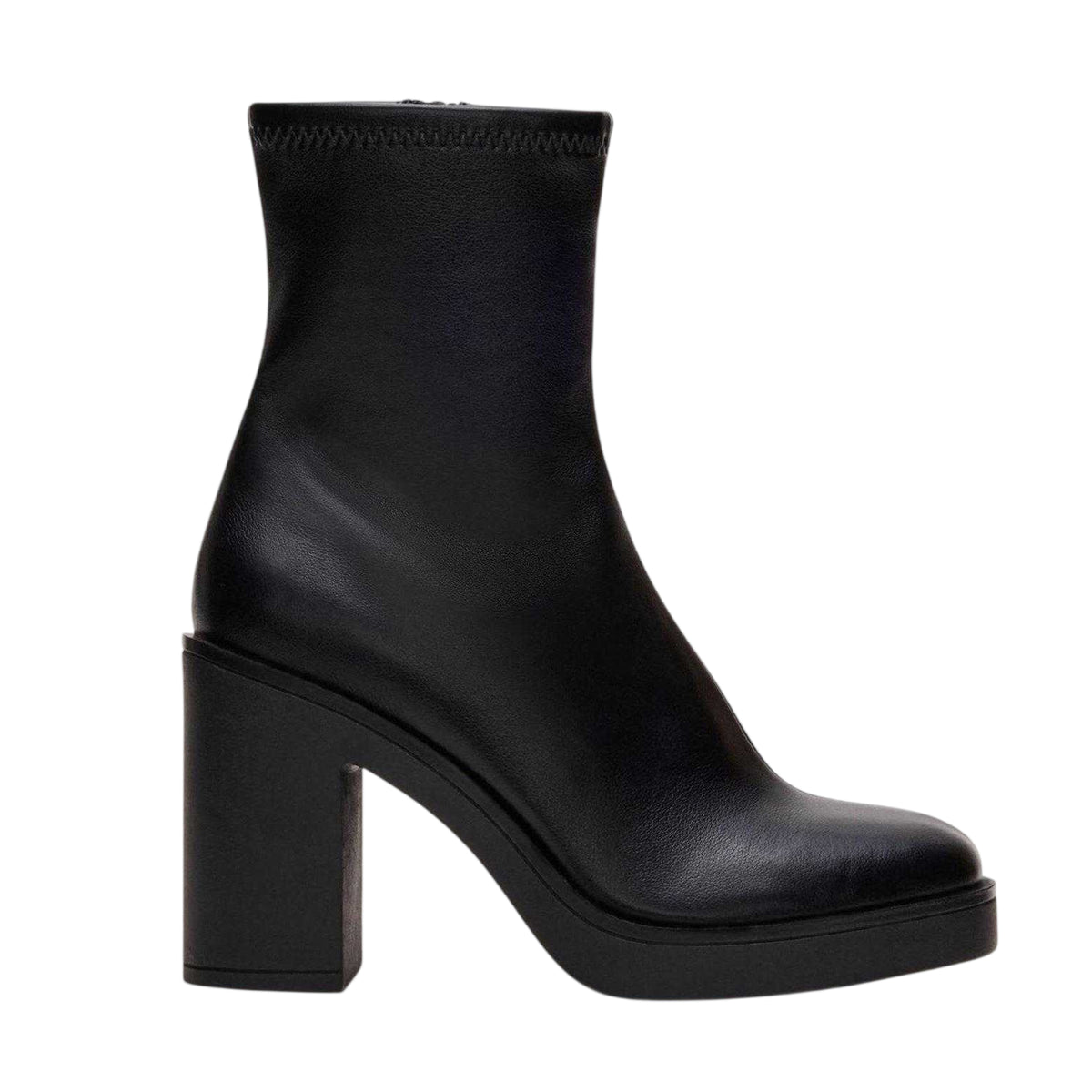 Black - Front - Steve Madden Womens-Ladies Mesmerize Block Heel Ankle Boots