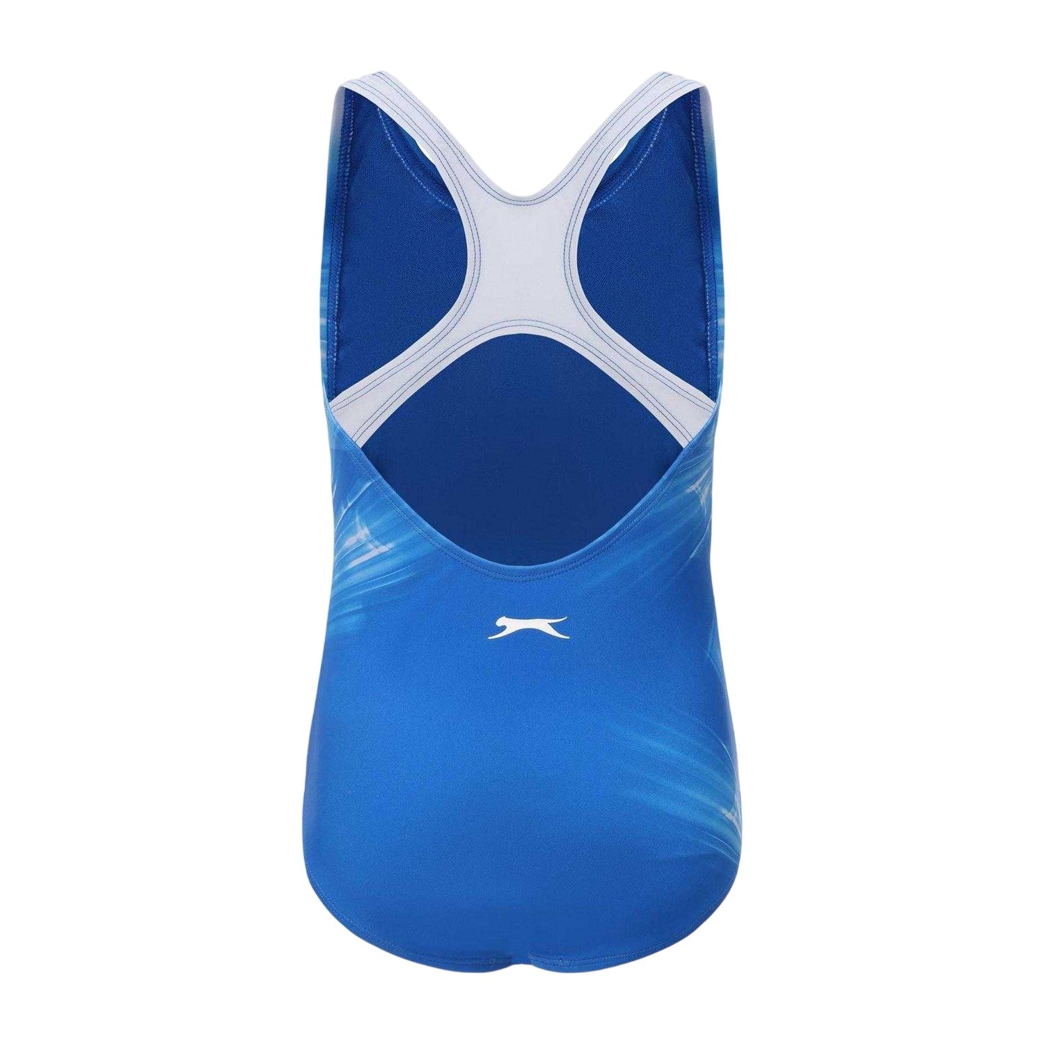 Blue - Back - Slazenger Childrens-Kids Strobe Muscleback One Piece Swimsuit