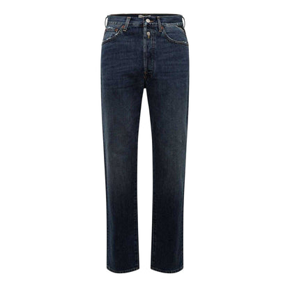 Blue - Front - Replay Womens-Ladies Cotton Straight Jeans