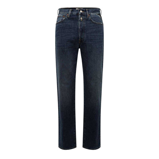 Blue - Front - Replay Womens-Ladies Cotton Straight Jeans