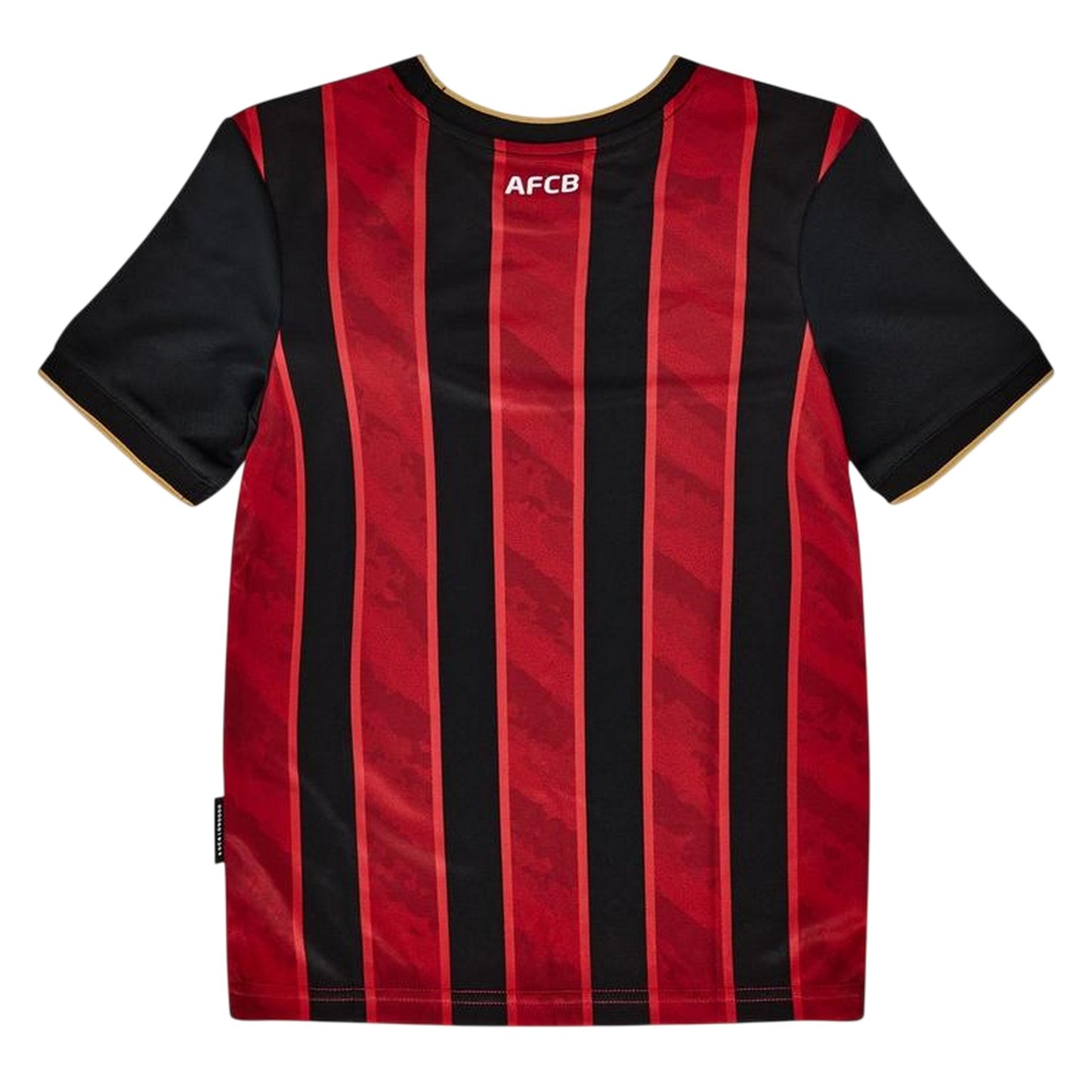 Caviar-Red - Back - Umbro Childrens-Kids AFC Bournemouth Ribbed Collar Football Jersey