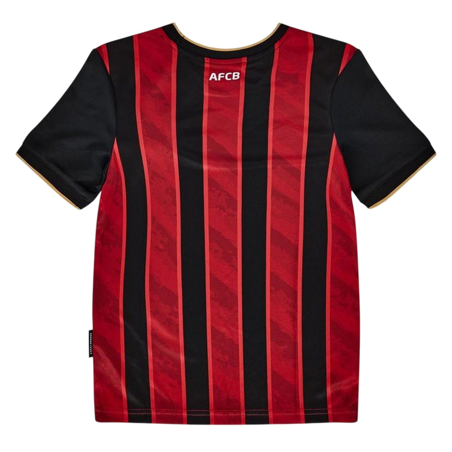 Caviar-Red - Back - Umbro Childrens-Kids AFC Bournemouth Ribbed Collar Football Jersey