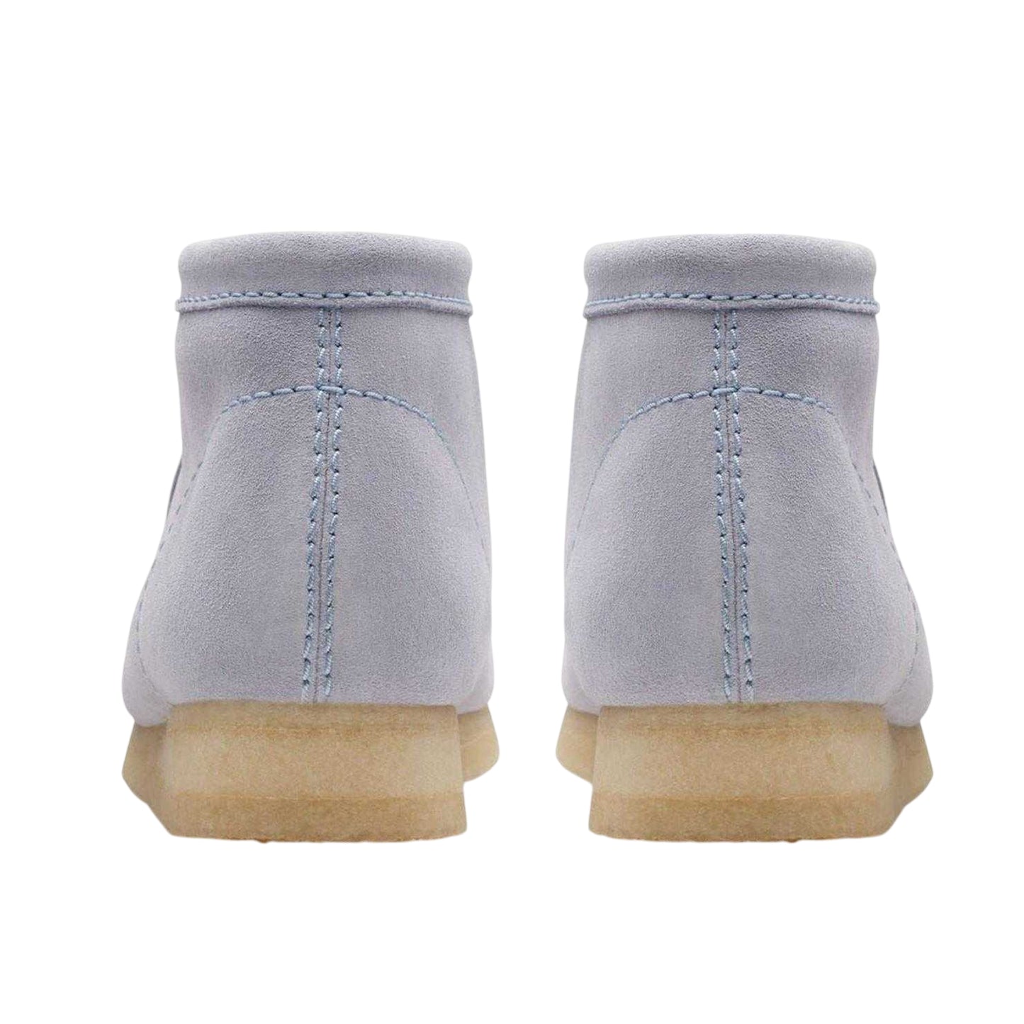 Grey - Back - Clarks Originals Womens-Ladies Wallabee Suede Flat Boots