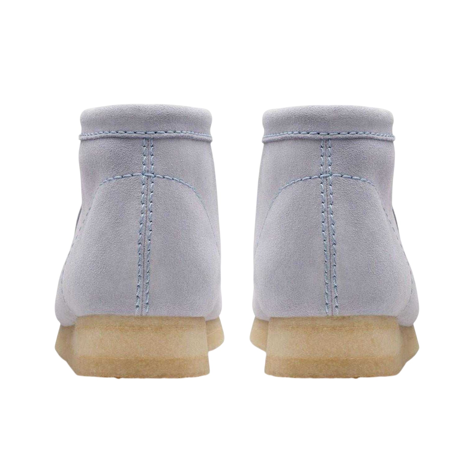 Grey - Back - Clarks Originals Womens-Ladies Wallabee Suede Flat Boots