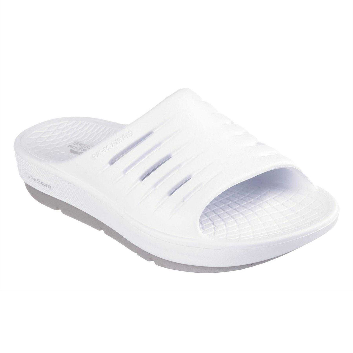 White-Grey - Front - Skechers Womens-Ladies Flat Sports Sandals