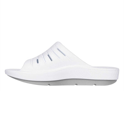 White-Grey - Back - Skechers Childrens-Kids Flat Sports Sandals