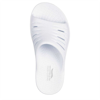 White-Grey - Lifestyle - Skechers Womens-Ladies Flat Sports Sandals
