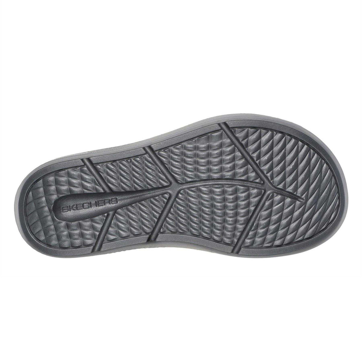 Grey - Pack Shot - Skechers Womens-Ladies Flat Sports Sandals