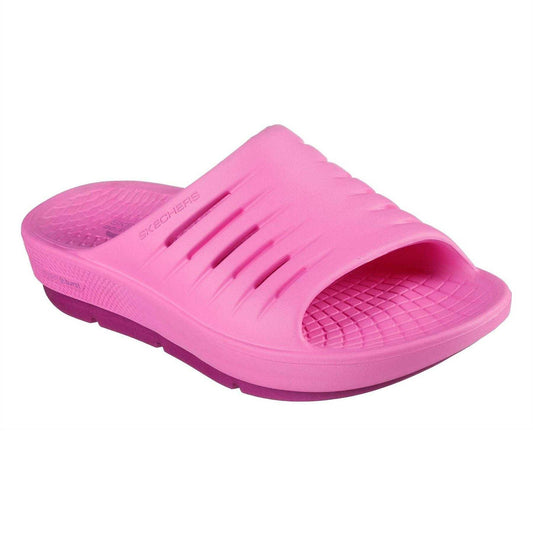 Pink - Front - Skechers Childrens-Kids Flat Sports Sandals