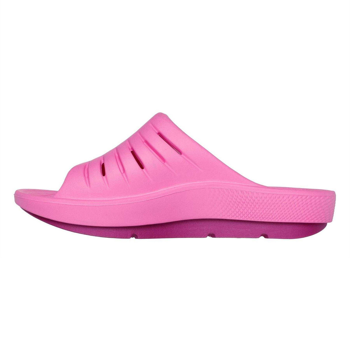 Pink - Back - Skechers Womens-Ladies Flat Sports Sandals