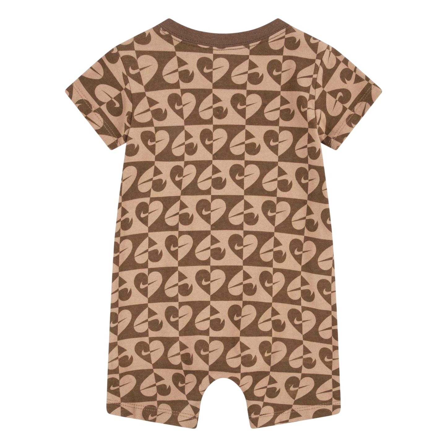 Brown - Back - Nike Baby Swoosh Babygrow