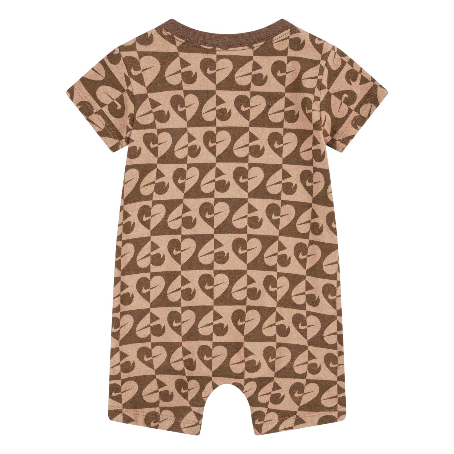 Brown - Back - Nike Baby Swoosh Babygrow