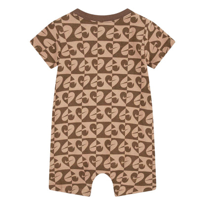 Brown - Back - Nike Baby Swoosh Babygrow
