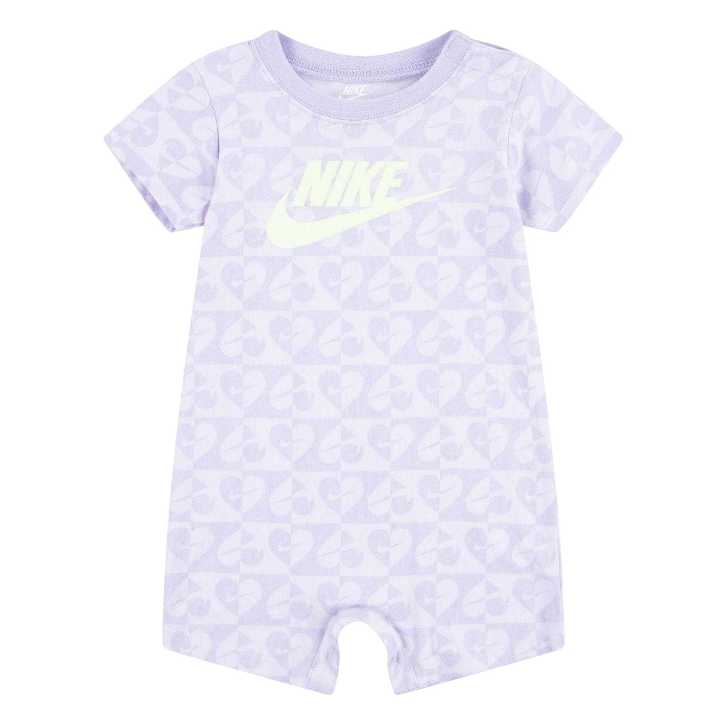 Lilac Bloom - Front - Nike Baby Swoosh Babygrow