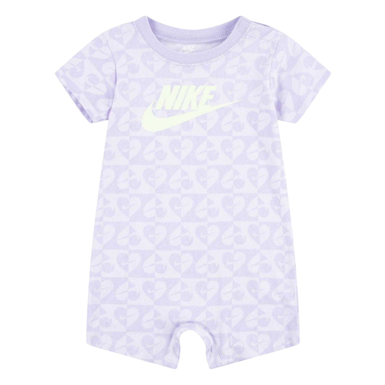 Lilac Bloom - Front - Nike Baby Swoosh Babygrow