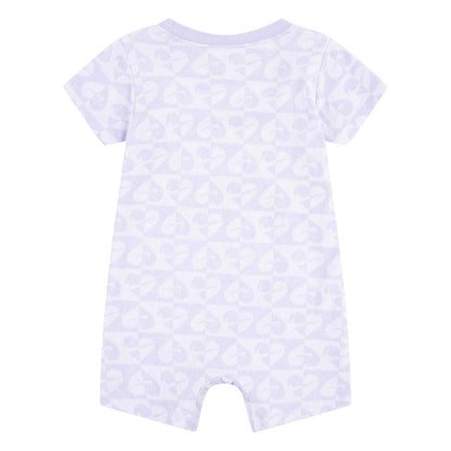 Lilac Bloom - Back - Nike Baby Swoosh Babygrow