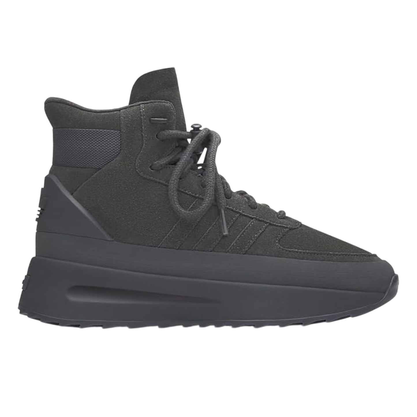Carbon - Front - Adidas Mens Athletics Los Angeles Hiker Canvas High Top Trainers