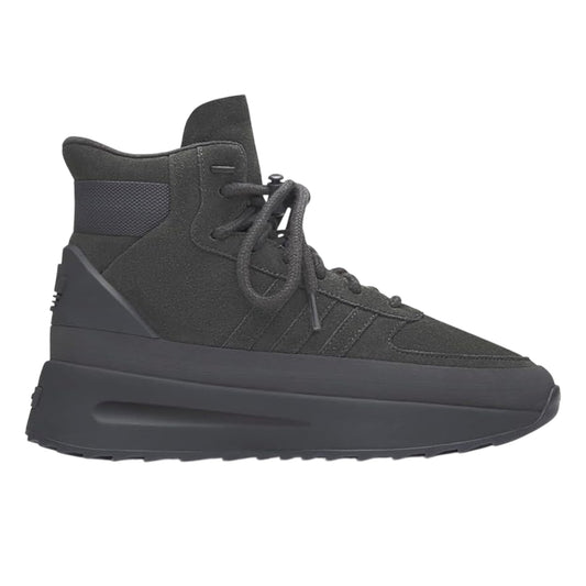 Carbon - Front - Adidas Mens Athletics Los Angeles Hiker Canvas High Top Trainers