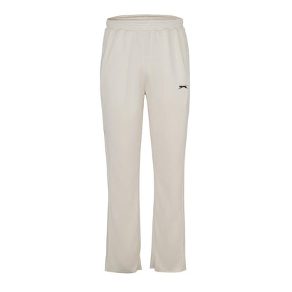 Cream - Front - Slazenger Mens Logo Cricket Trousers