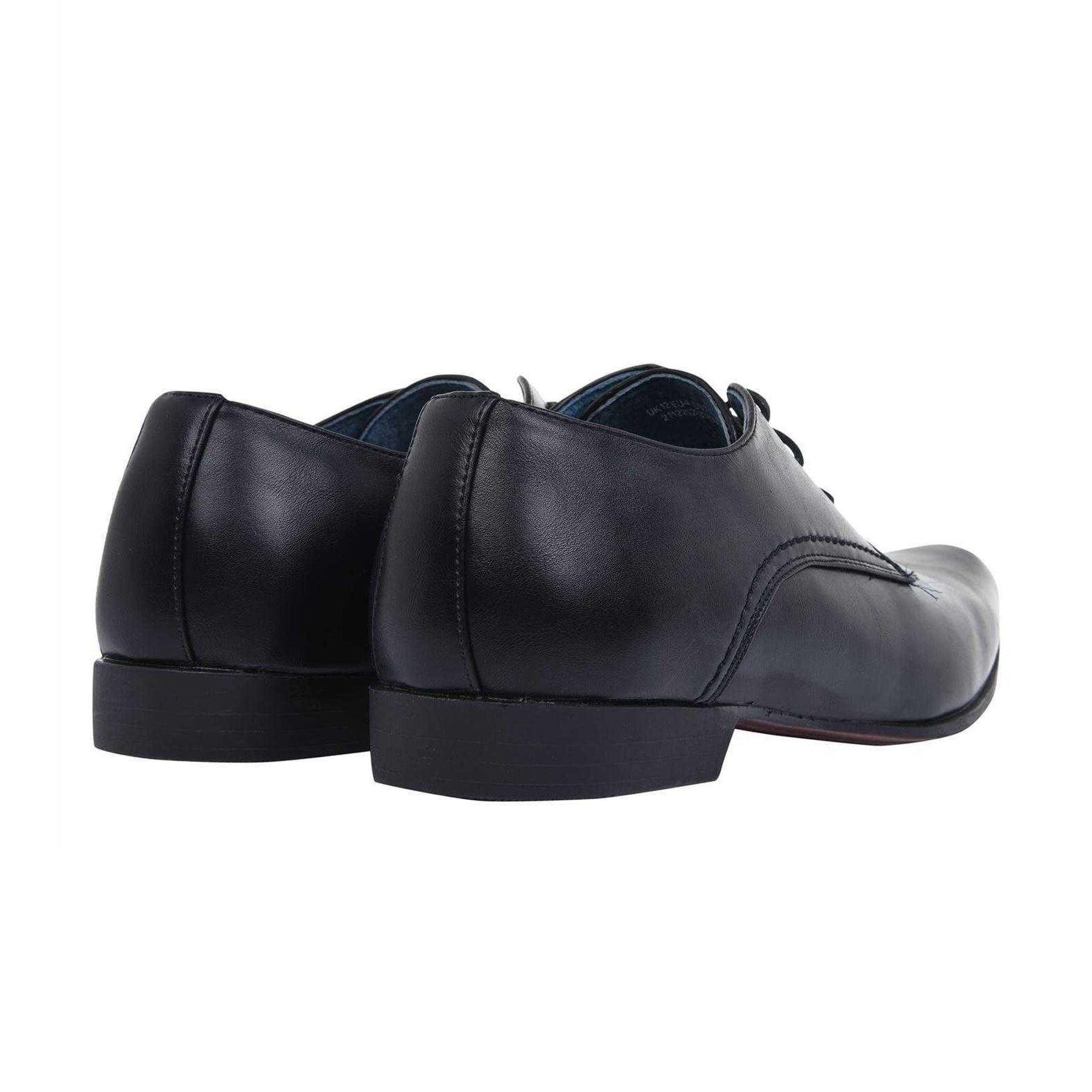 Black - Back - Giorgio Mens Langley Lace Up Formal Shoes