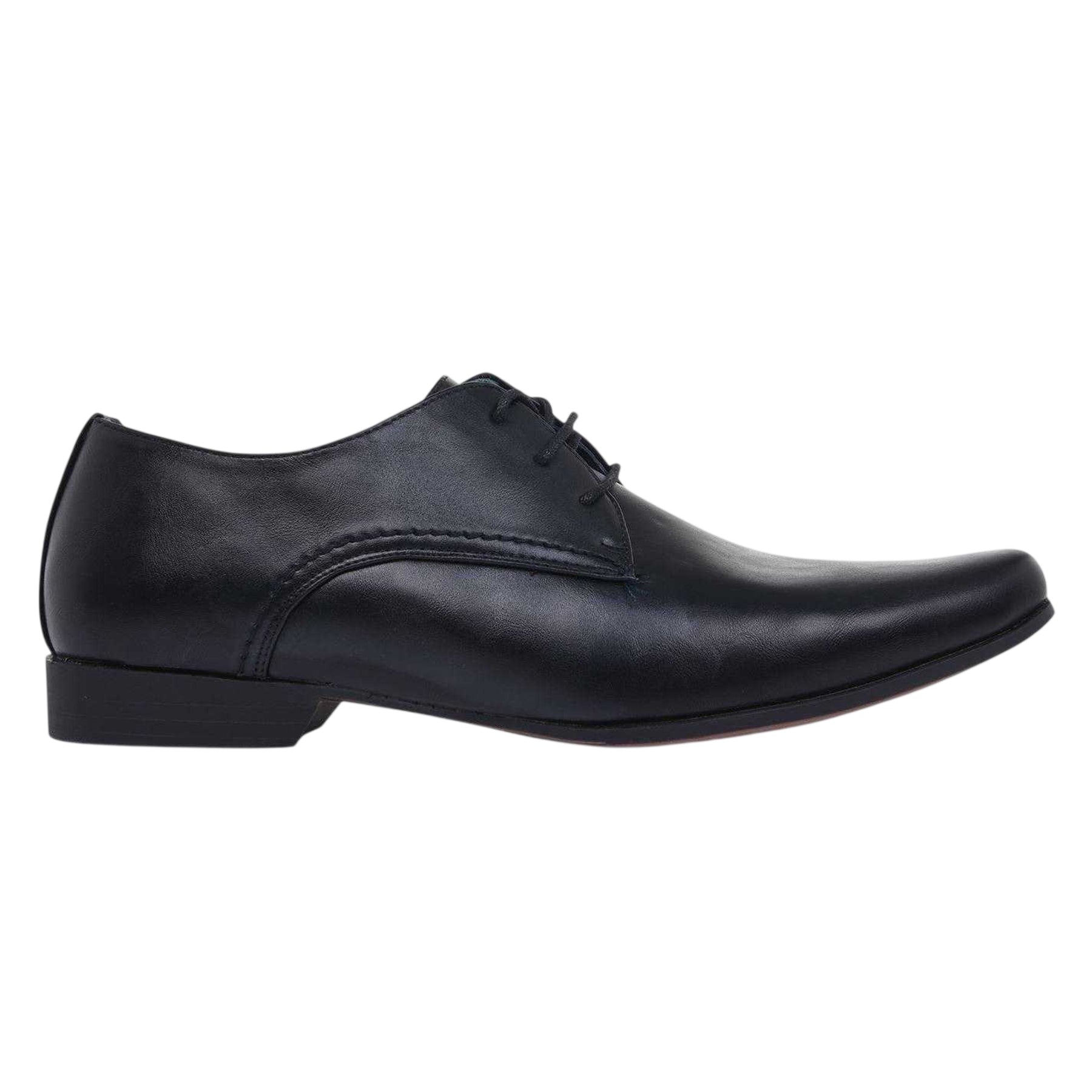 Black - Side - Giorgio Mens Langley Lace Up Formal Shoes