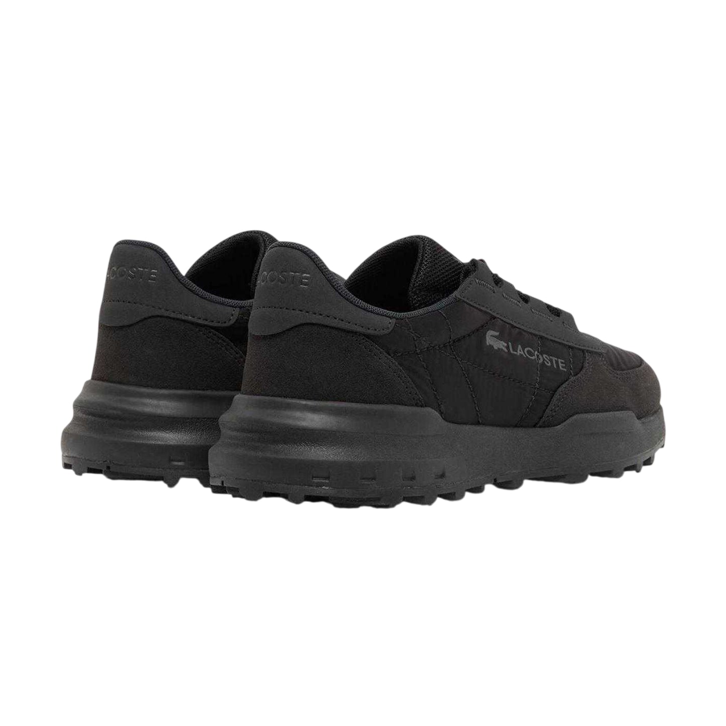Black - Back - Lacoste Mens Active Evo Nylon Chunky Sole Trainers