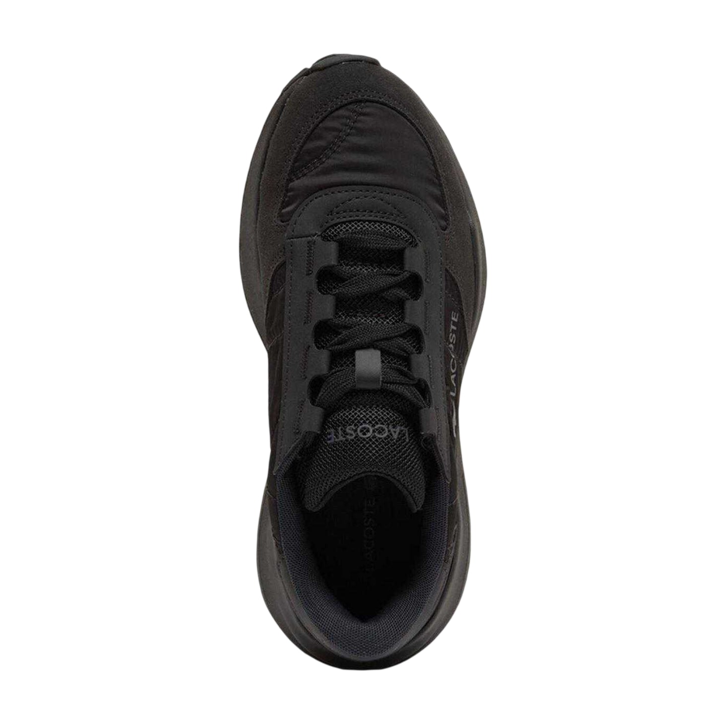 Black - Side - Lacoste Mens Active Evo Nylon Chunky Sole Trainers