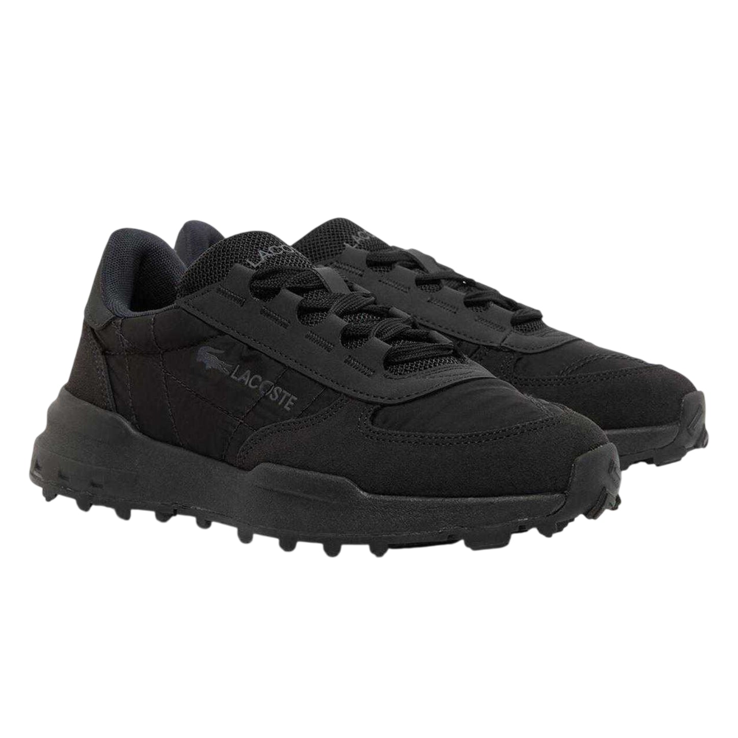 Black - Front - Lacoste Mens Active Evo Nylon Chunky Sole Trainers
