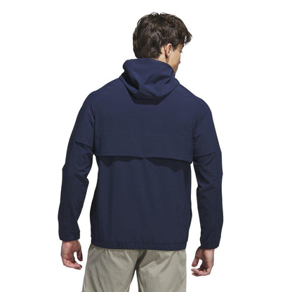 Navy - Back - Adidas Mens Go-To Logo Full Zip Jacket
