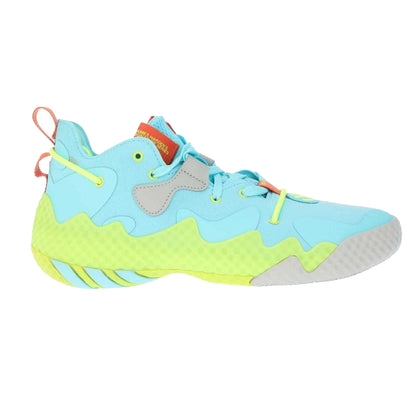 Blue - Side - Adidas Mens Harden Vol. 6 Wavy Leather Basketball Shoes