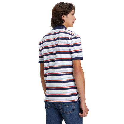 Navy-White - Back - Levis Mens Housemark Slim Polo Shirt