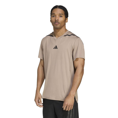 Brown - Side - Adidas Mens Designed 4 Training T-Shirt