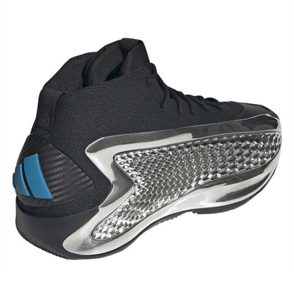 Core Black - Back - Adidas Mens Anthony Edwards Metallic Accents Lace Up Basketball Shoes