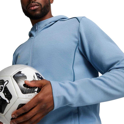 Blue - Side - Puma Mens Hooded Jacket