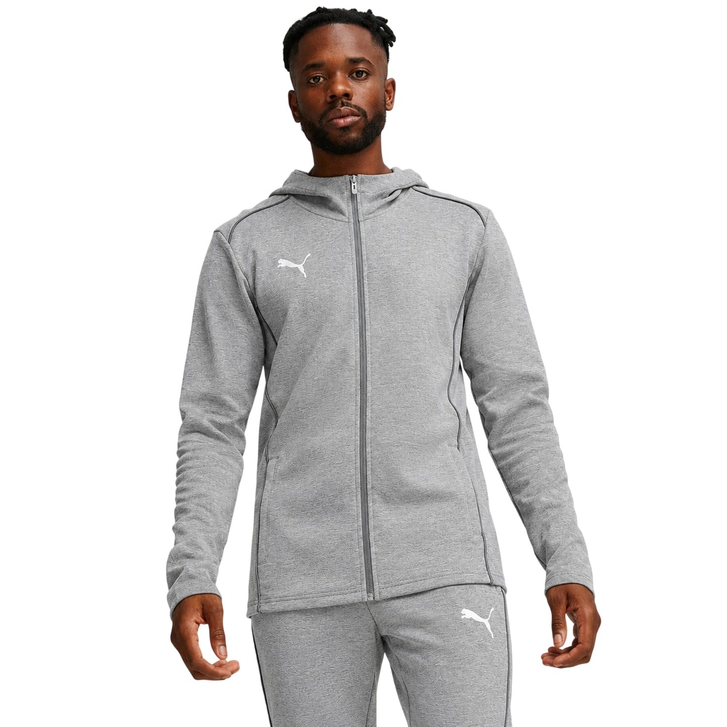 Grey - Lifestyle - Puma Mens Hooded Jacket