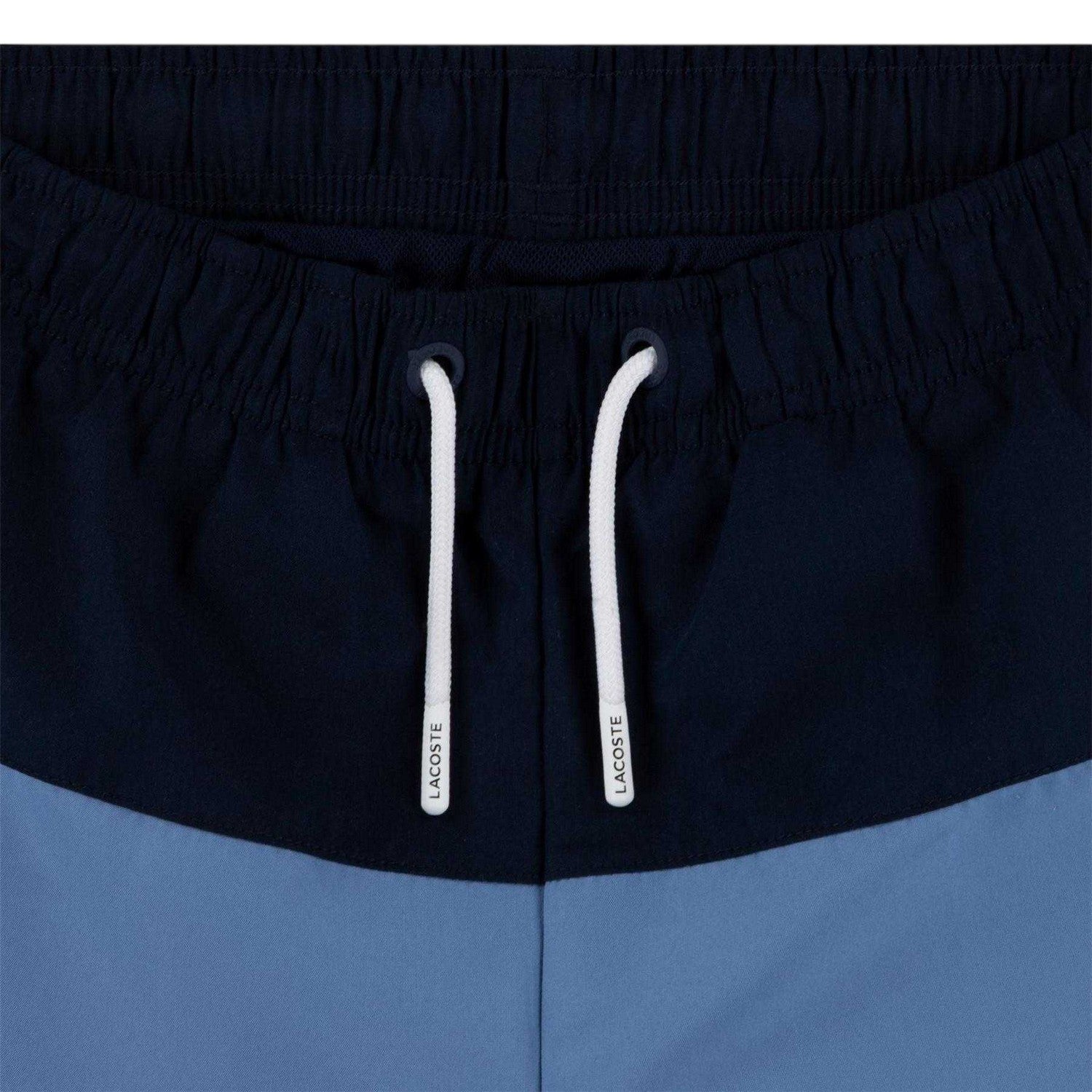 Marine Blue - Lifestyle - Lacoste Boys Colourblock Relaxed Fit Swim Shorts