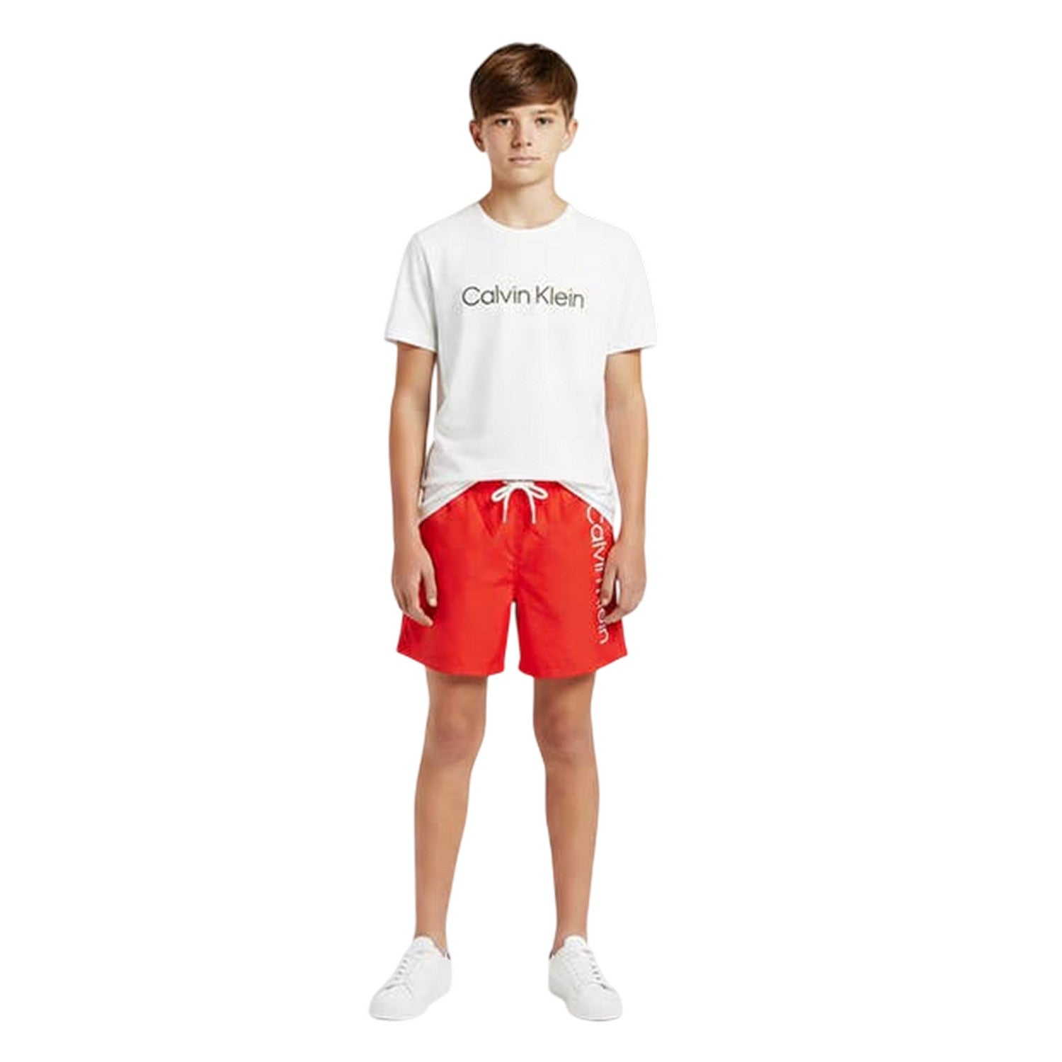 Red - Lifestyle - Calvin Klein Childrens-Kids Logo Swim Shorts