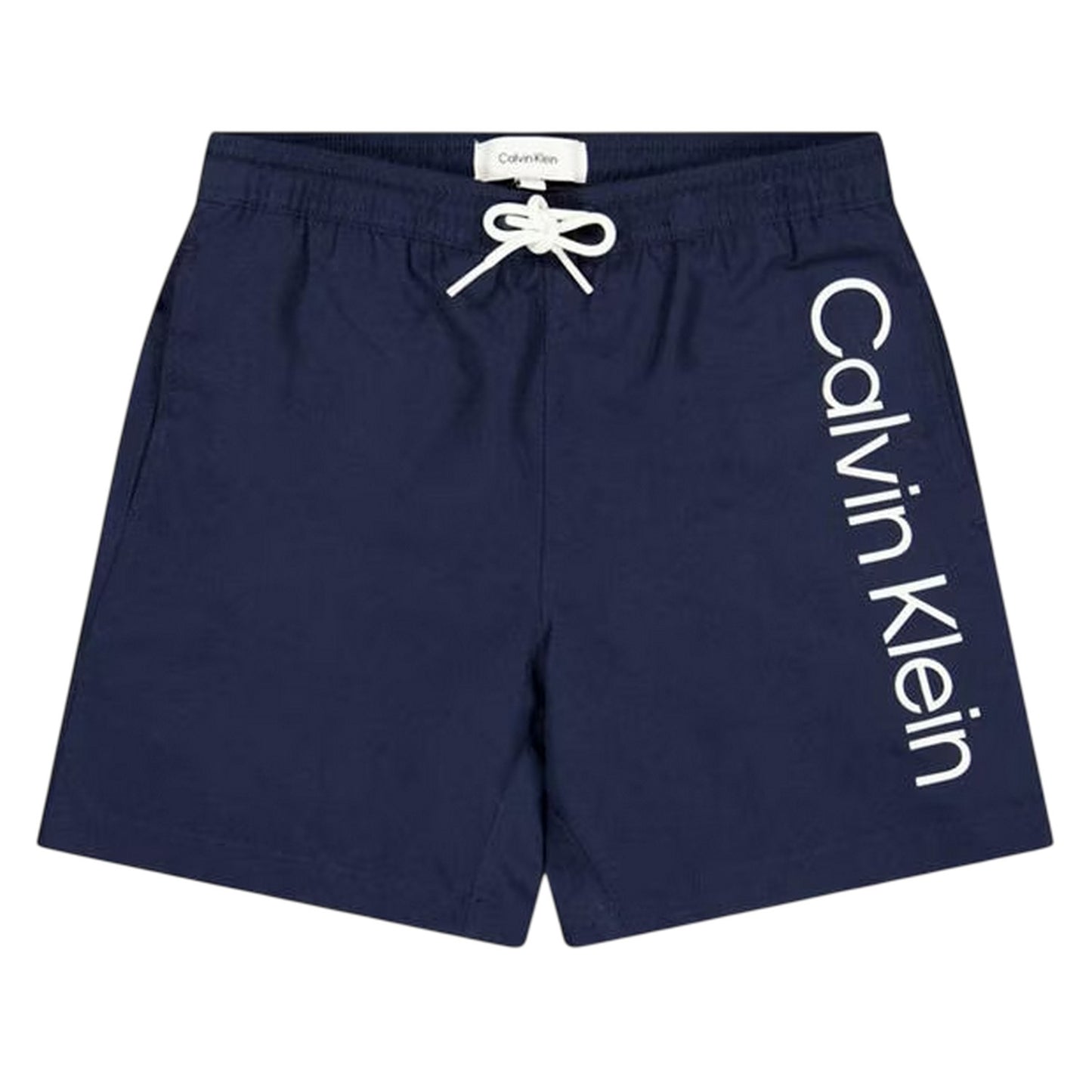 Navy - Front - Calvin Klein Childrens-Kids Logo Swim Shorts