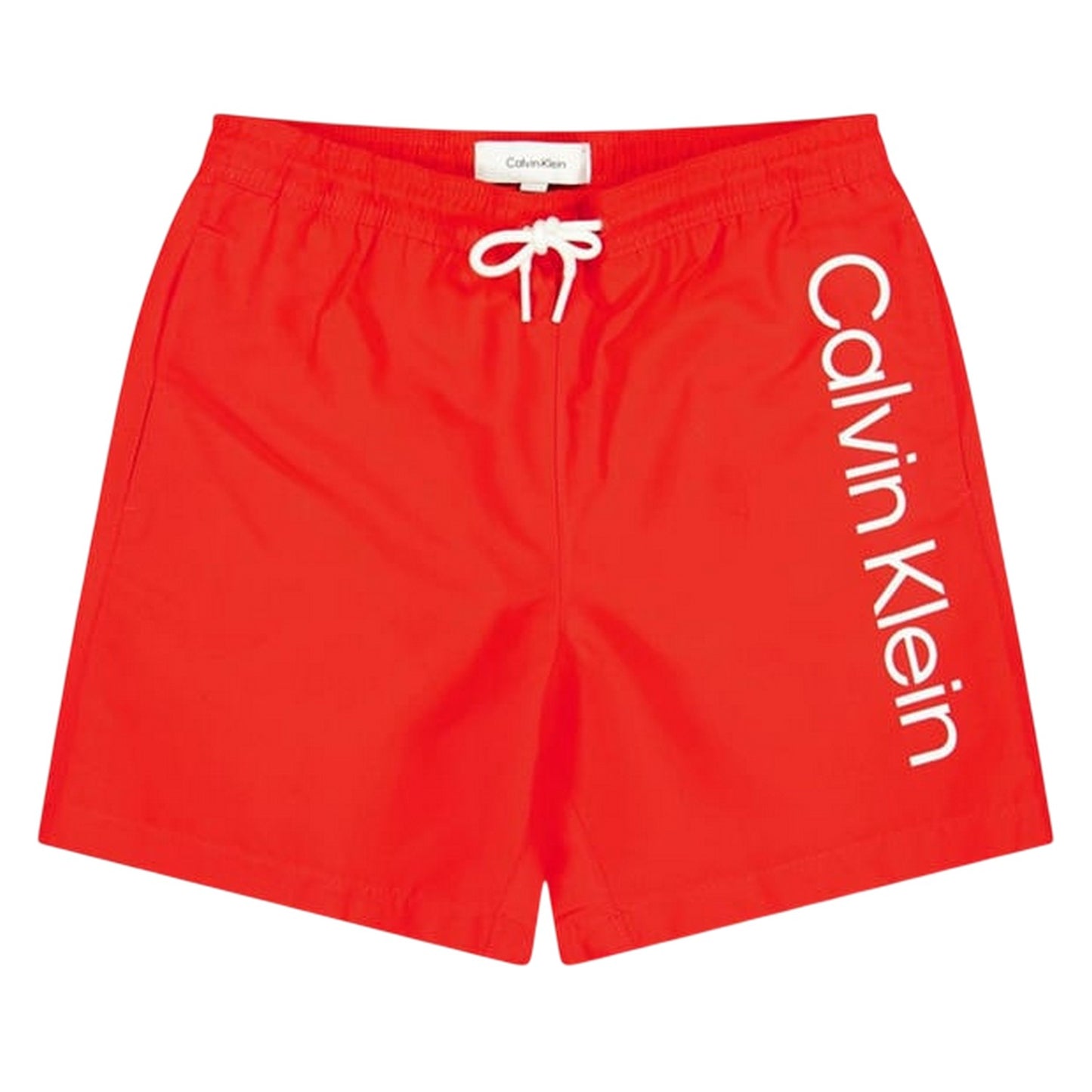 Red - Front - Calvin Klein Childrens-Kids Logo Swim Shorts