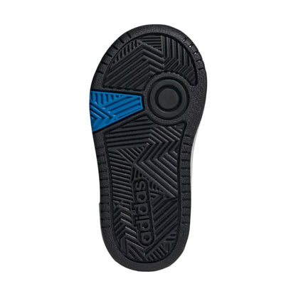 Black-Blue-Orange - Lifestyle - Adidas Childrens-Kids Hoops 3.0 3 Stripes Trainers