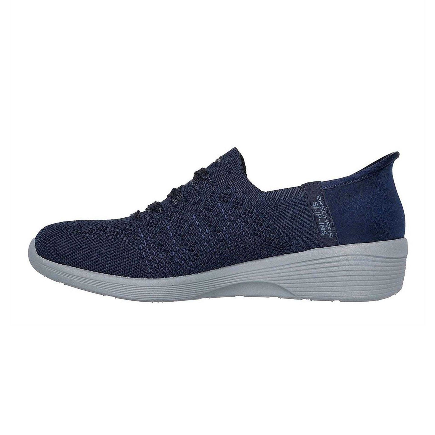Navy - Back - Skechers Womens-Ladies Arya Swiftly Slip-on Relaxed Fit Trainers